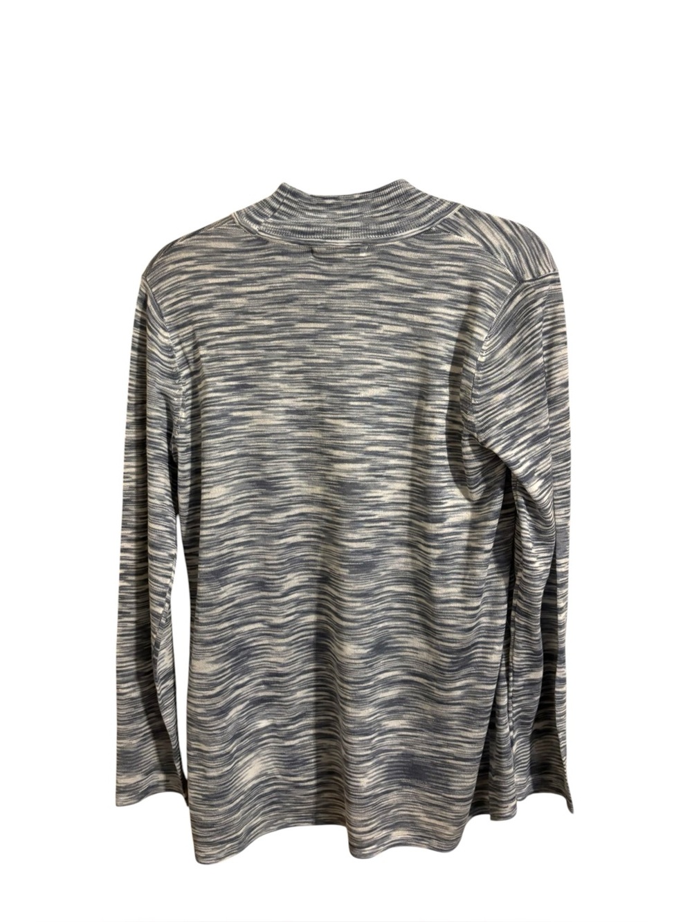 Ost Gray Marled Long Sleeve Sweater Top Blue Willow Large NWT - Picture 3 of 6